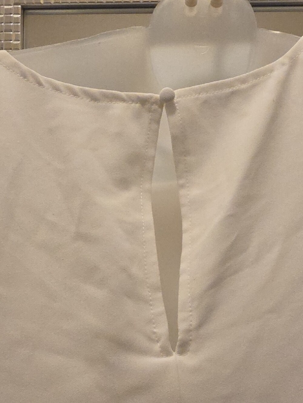 Super Cute White Ruffle Shift Dress - Picture 3 of 4